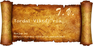 Tordai Viktória névjegykártya